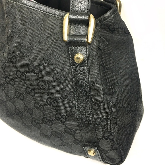 Authentic Gucci Abbey black monogram canvas shoulder bag - Picture 14 of 16